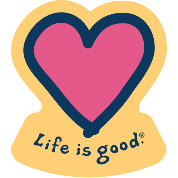 Heart Die Cut Sticker Positive Stickers Life is good