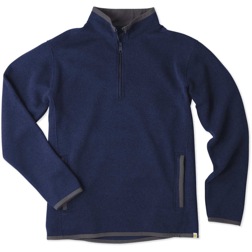 Men's Darkest Blue 1/4 Zip Pullover Men's Darkest Blue 1/4 Zip Pullover