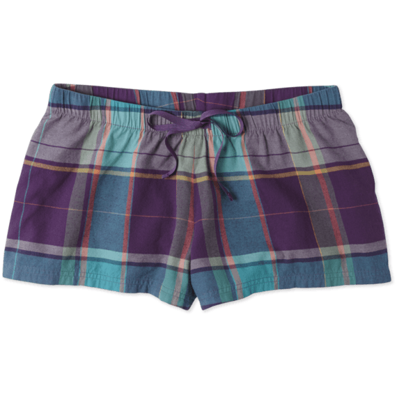 Women's Large Plaid Sleep BoxerLife is Good
